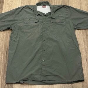 Wrangler Men's Olive Green Short Sleeve Size 2XT